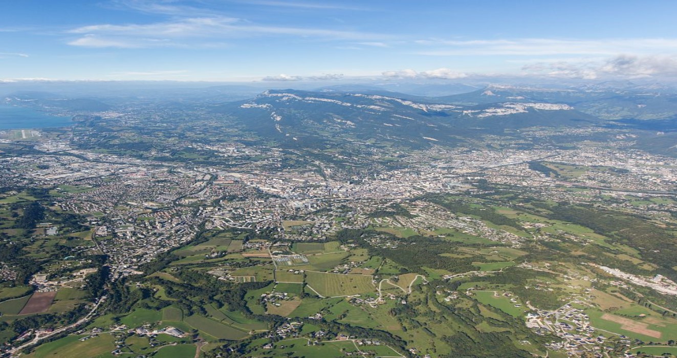 Photo aérienne bassin chambérien